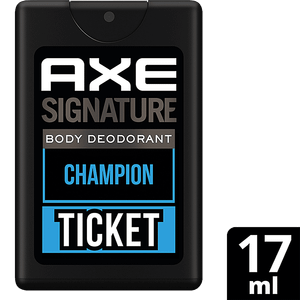Axe Signature Ticket Champion Long Lasting No Gas Pocket Deodorant Bodyspray Perfume For Men 17 Ml