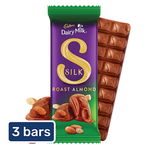 Cadbury Dairy Milk Silk Roast Almond Chocolate Bar 3x143 G