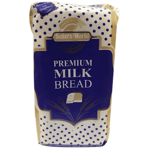 Bakers World Premium Milk Bread Soft Spongy Sweet 300 G