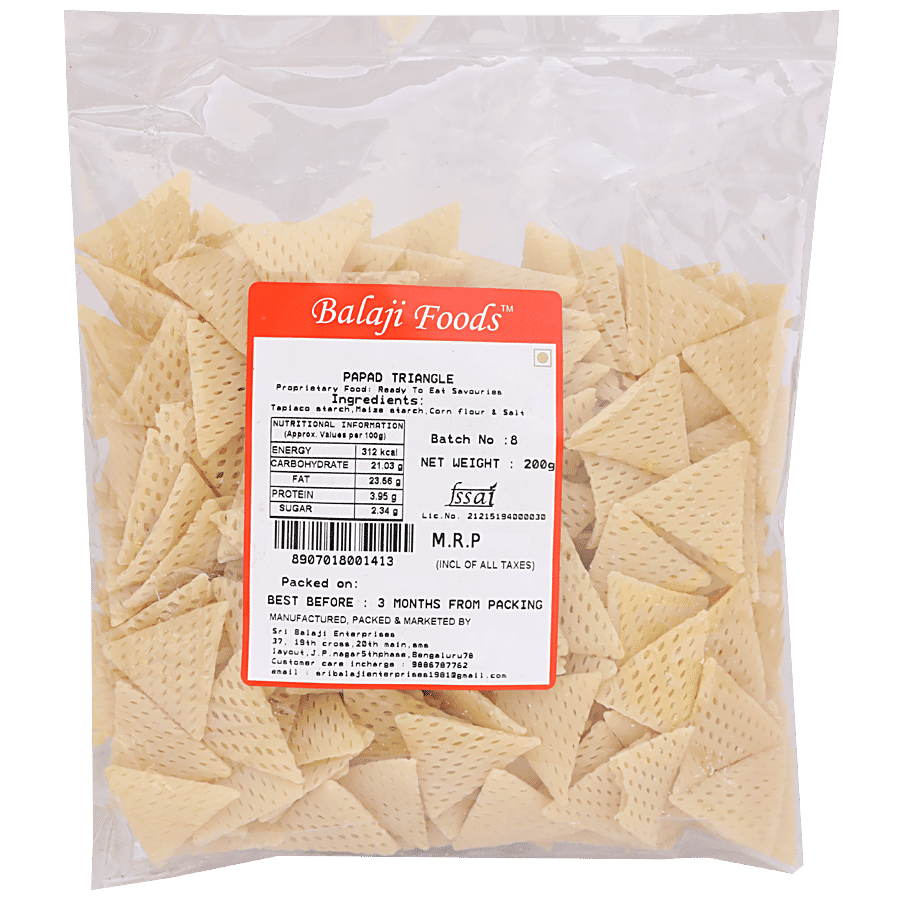 Balaji Foods Papad Triangle 200 G