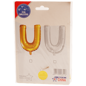 Bvishal Foil Alphabet Balloon Letter U Party Decor For Birthday Anniversary 1 Pc