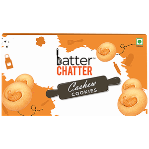 Batter Chatter Cashew Cookies Crunchy Snack Healthy 200 G