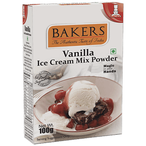 Bakers Ice Cream Mix Powder Vanilla Flavour 100 G Box