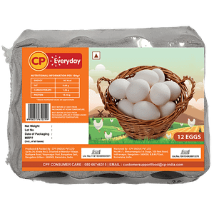 Cp Everyday Eggs White 12 Pcs