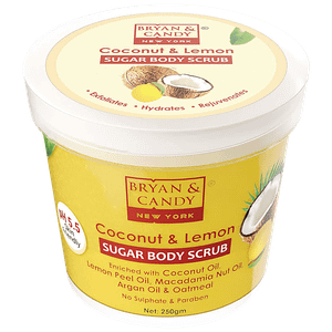 Bryan Candy Sugar Body Scrub Coconut Lemon Ph 55 Skin Friendly Paraben Free 250 G
