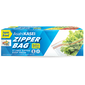 Asahikasei Zipper Bag Multi Purpose Reusable Washable Medium 20 Pcs