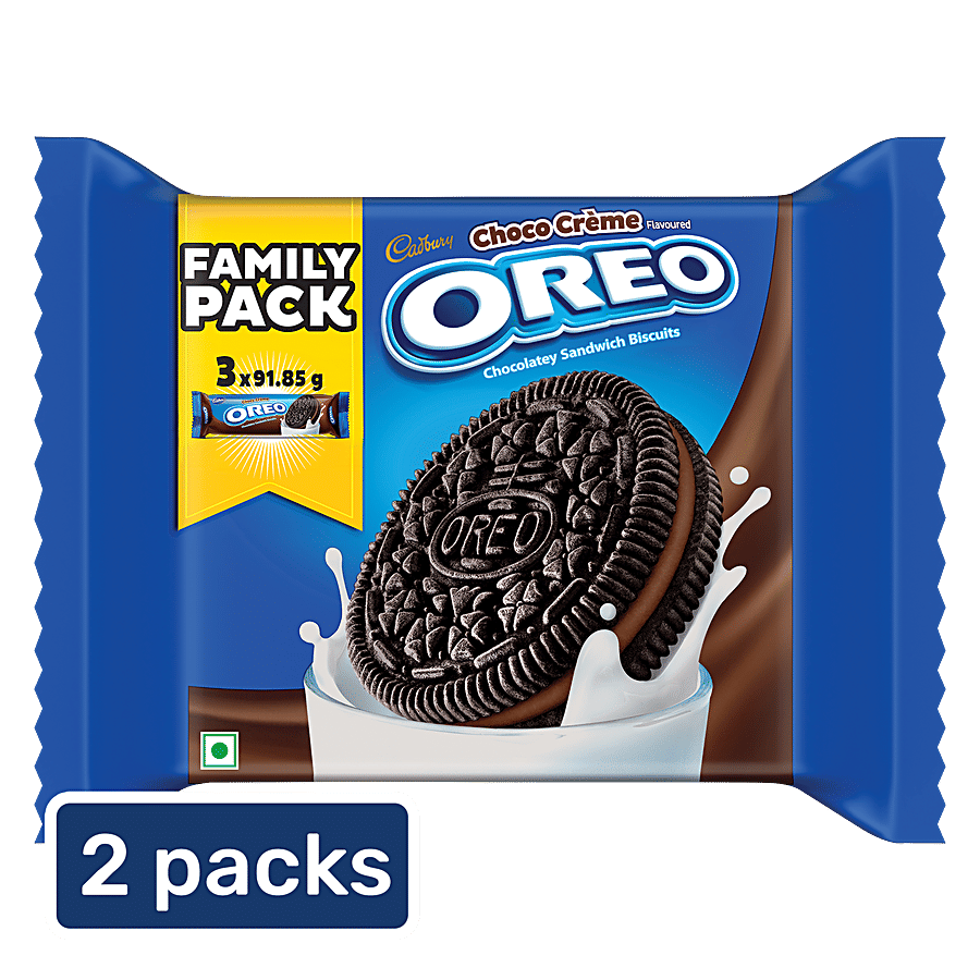 Cadbury Oreo Choco Creme Family Pack Biscuit 300g Pack Of 2 2x300 G