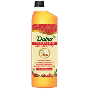 Dabur Cold Pressed Groundnut Oil Pure Rich In Antioxidants Good For Heart Health 1 L Bottle
