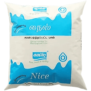 Aavin Pasteurised Toned Milk 500 Ml Pouch