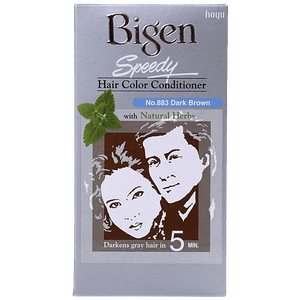 Bigen Speedy Hair Colour Conditioner With Natural Herbs Dark Brown 883 Darkens In 5 Mins 80 G