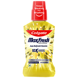 Colgate Maxfresh Antibacterial Mouthwash 247 Fresh Breath Elaichi Fresh 250 Ml Bottle