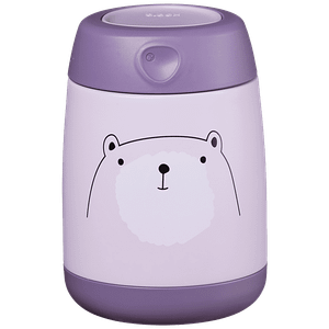 Bbox Insulated Mini Food Jar Bear Hugs Purple Double Walled Stainless Steel 210 Ml