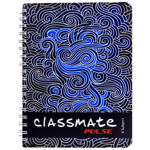 Classmate Pulse 6 Subject Spiral Notebook Unruled 300 Pages For School Office Use 1 Pc