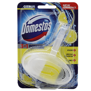 Domestos 3 In 1 Toilet Cleaner Block Refreshing Long Lasting Fragrance Citrus 40 G