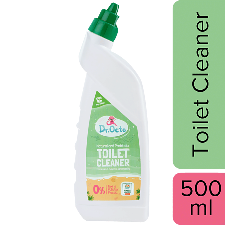 Dr Octo Toilet Cleaner Geranium Lavender Chamomile 0 Toxins Removes Tough Stains 500 Ml