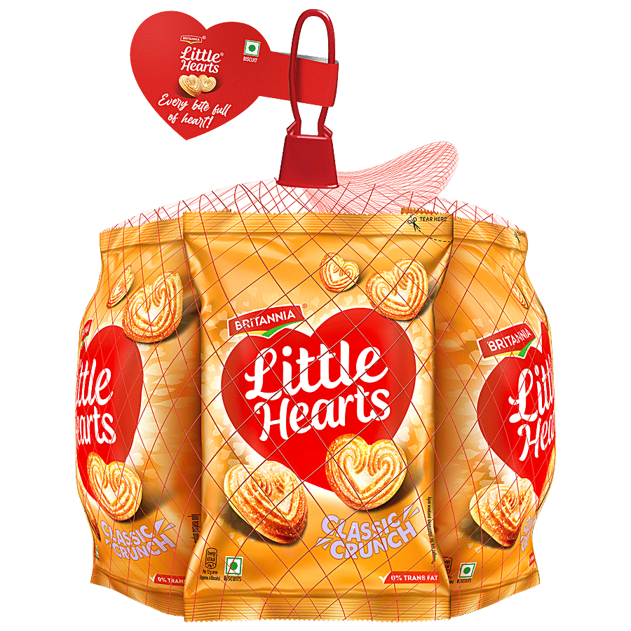 Britannia Little Hearts Classic Crunch Biscuits 70 G