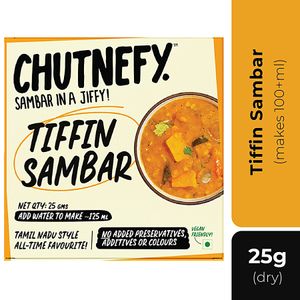 Chutnefy Chutney Sambar In A Jiffy 100 Authentic Recipe Vegan Friendly Medium Spicy For Tiffin 25 G