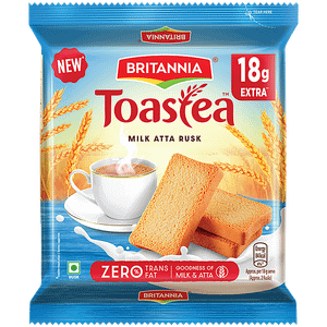 Britannia Toastea Milk Rusk With Goodness Of Milk Wheat 200 G