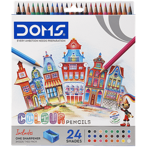 Doms Colour Pencils Full Size 24 Shades