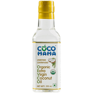 Coco Mama Organic Extra Virgin Coconut Oil Unrefined Natural Aroma Flavour 250 Ml Pet Bottle