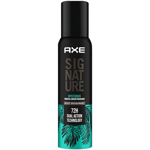 Axe Signature Body Deodorant Spray Mysterious Long Lasting No Gas For Men 200 Ml