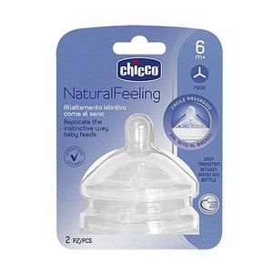 Chicco Baby Bottle Teat Food 6m 2 Pcs