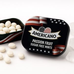 Americano Passion Fruit Sugar Free Mints 14 G