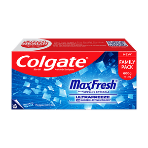 Colgate Maxfresh Toothpaste Blue Gel With Menthol For Super Fresh Breath Peppermint Ice 150 G