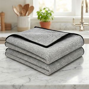Cutting Edge Essentials Microfiber Cloth Light Grey 2 Pcs
