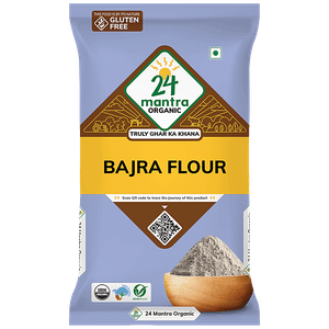 24 Mantra Organic Bajra Flour 500 G Pouch