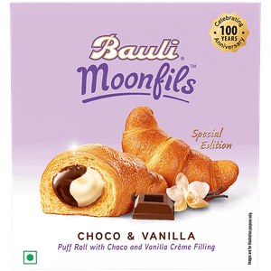 Bauli Moonfils Choco Vanila Puff Rolls With Creme Filling 110 G