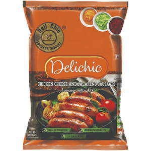 Deli Chic Chicken Cheese And Jalapeno Sausages 200 G Pouch