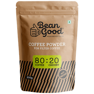 Bean Good Filter Coffee Powder 80 Arabica Robusta 20 Chicory Blend Strong Boosts Energy 200 G