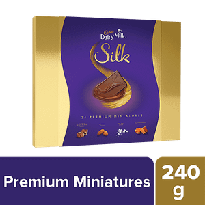 Cadbury Dairy Milk Silk Premium Miniatures Collection Assorted Chocolates Rich Taste Delicious 240 G