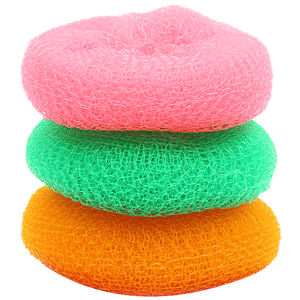 Aarna Bath Plastic Scrubber 3 Pcs