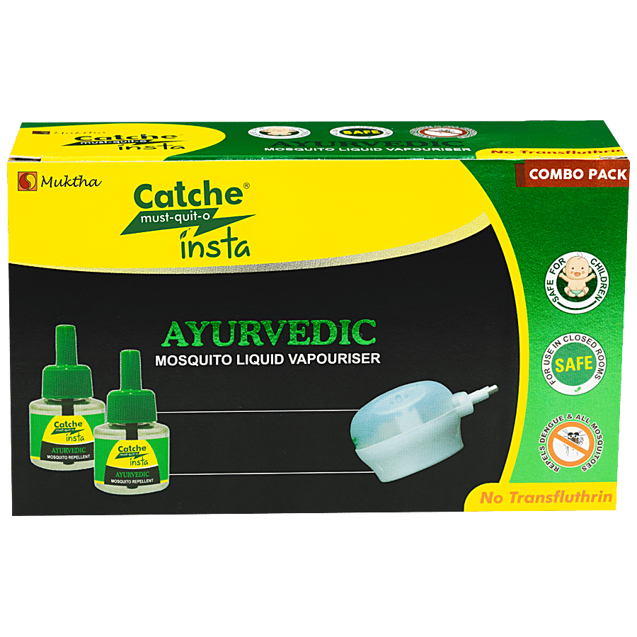 Catche Insta Mosquito Repellent Combo 100 Ml 45 Ml X 2 1 Machine