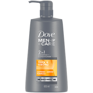 Dove Mencare Thick Strong 2 In1 Shampoo Conditioner 650 Ml