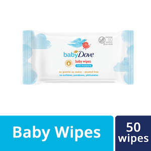 Baby Dove Rich Moisture Baby Wipes 50 Pulls