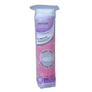 Caremate Imported Cotton Pads Rounds With Non Woven 2 Sided 80 Pcs