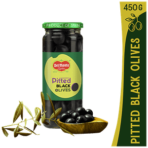 Del Monte Pitted Black Olives 450 G Jar