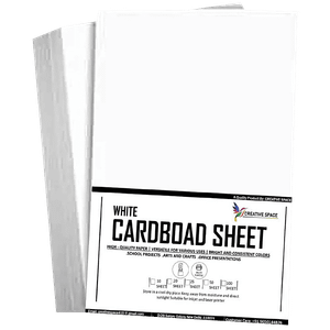 Creative Space A4 Size White Cardboard Sheet 20 Pcs