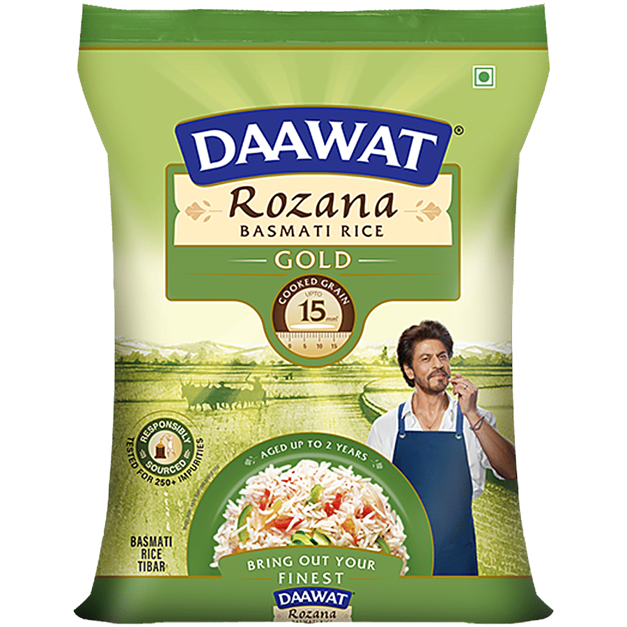 Daawat Basmati Rice Rozana Gold 5 Kg Pouch