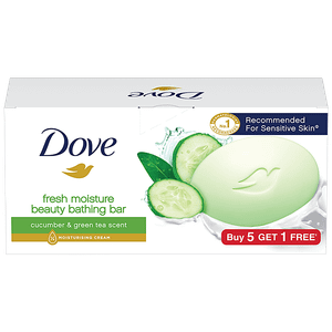 Dove Fresh Moisture Beauty Bathing Bar Cucumber Green Tea Scent Refreshed Skin 75 G