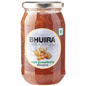 Bhuira Cape Gooseberry Preserve Jam Sweet Tangy Rich In Energy Fibre 470 G Glass Bottle