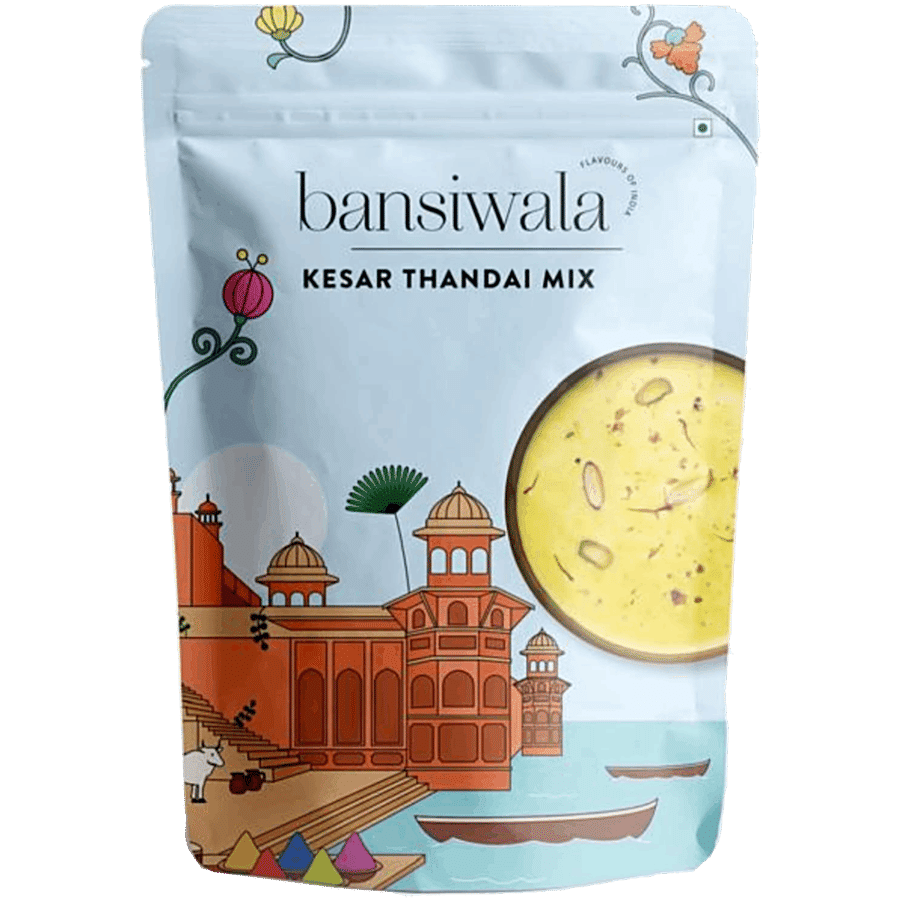 Bansiwala Kesar Thandai Mix Traditional Indian Sweet 250 G Jar