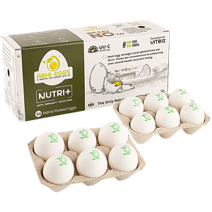 Abhi Eggs White Eggs Nutri With Immunity Boosters Fortified 24 Pc