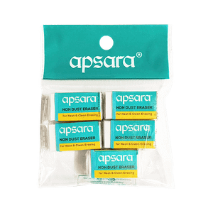 Apsara Non Dust Erasers 5 Pcs