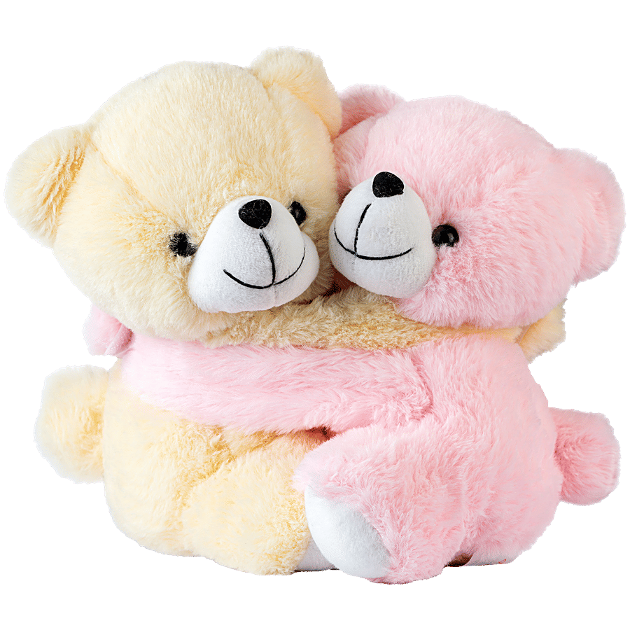 Dimpy Stuff Couple Teddy Bear Pink Butter 1 Pc