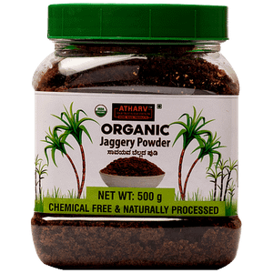 Atharv Home Made Products Organic Jaggery Powder Natural Sweetener Chemical Free 500 G Jar