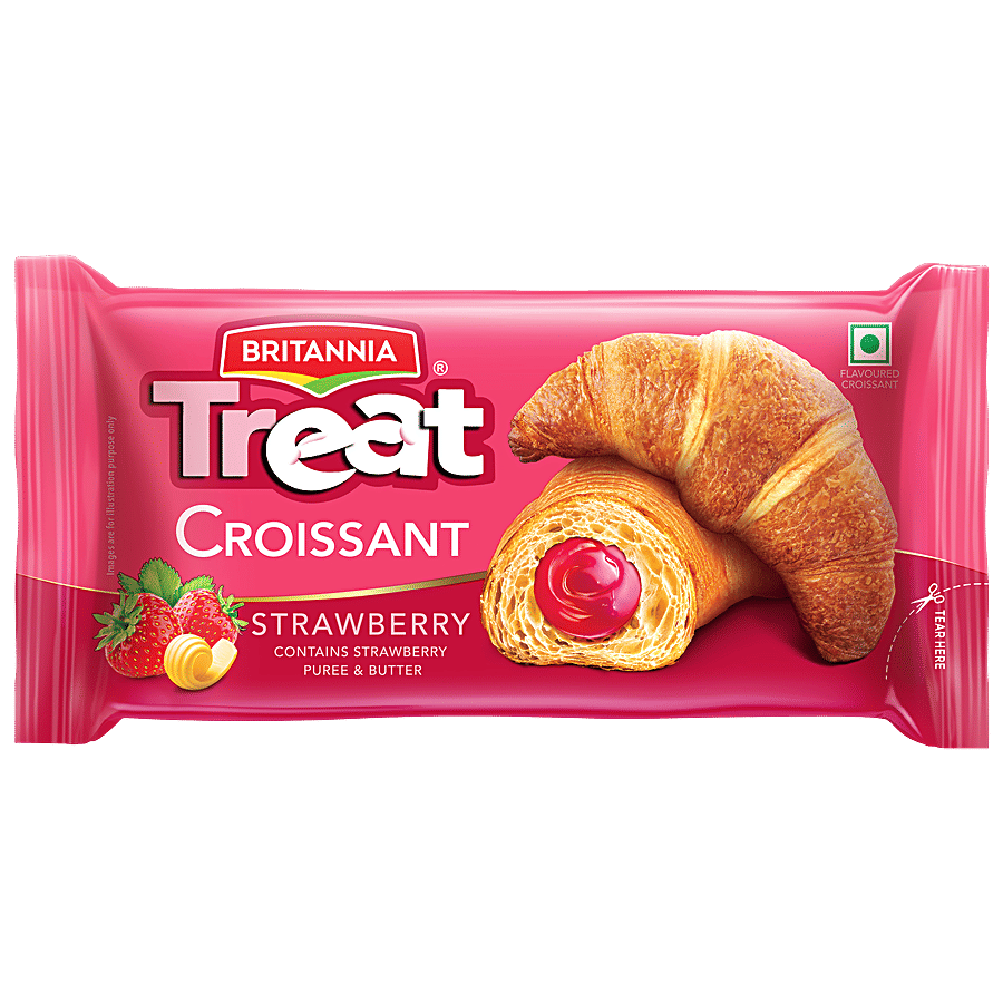 Britannia Treat Croissant Strawberry 45 G
